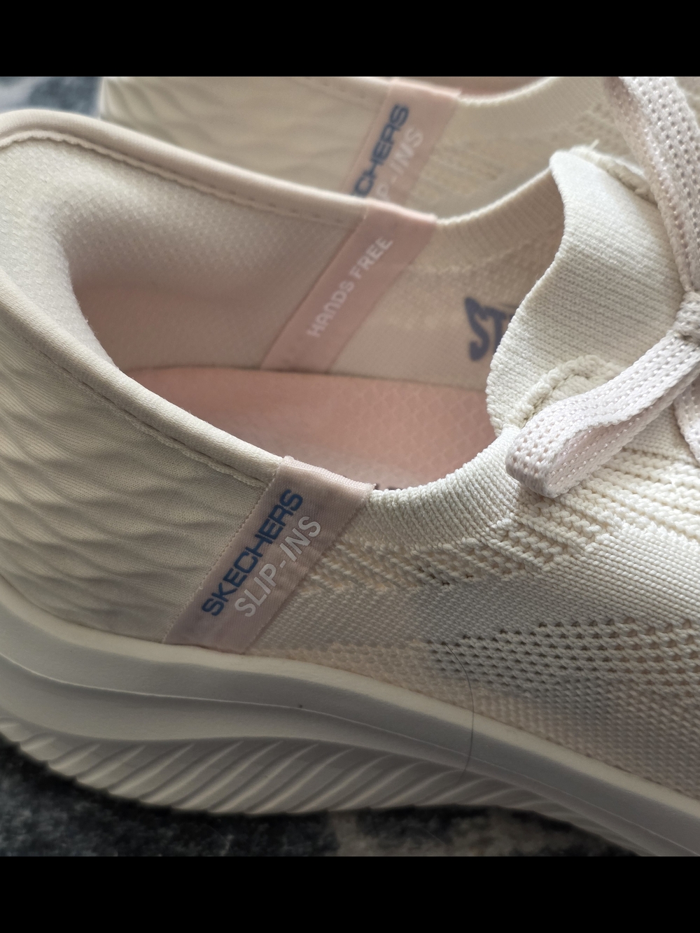 Skechers Pale Pink Knit Slip-Ins Natural Training Sneakers Size 9 - Picture 12 of 14